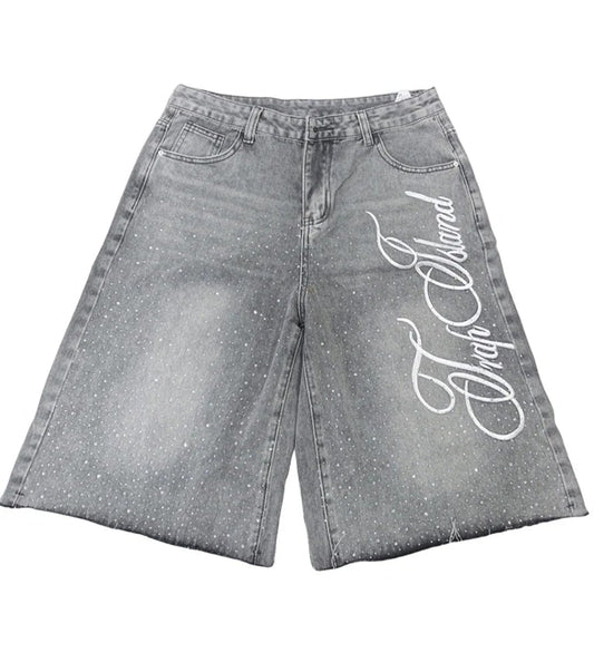 Gray Denim Shorts